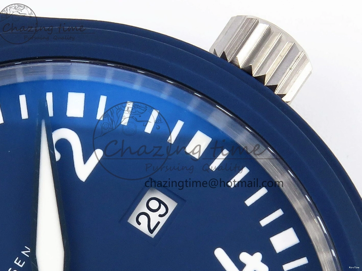 MIROTIME 0206 Original Pilot’s Watch Laureus Blue Ceramic IW328101 ZF 1:1 Best Edition on Blue Nylon Strap A 7027